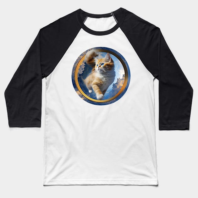 Adorable Kawaii Cat Design Collection for Cat Lovers Baseball T-Shirt by laverdeden